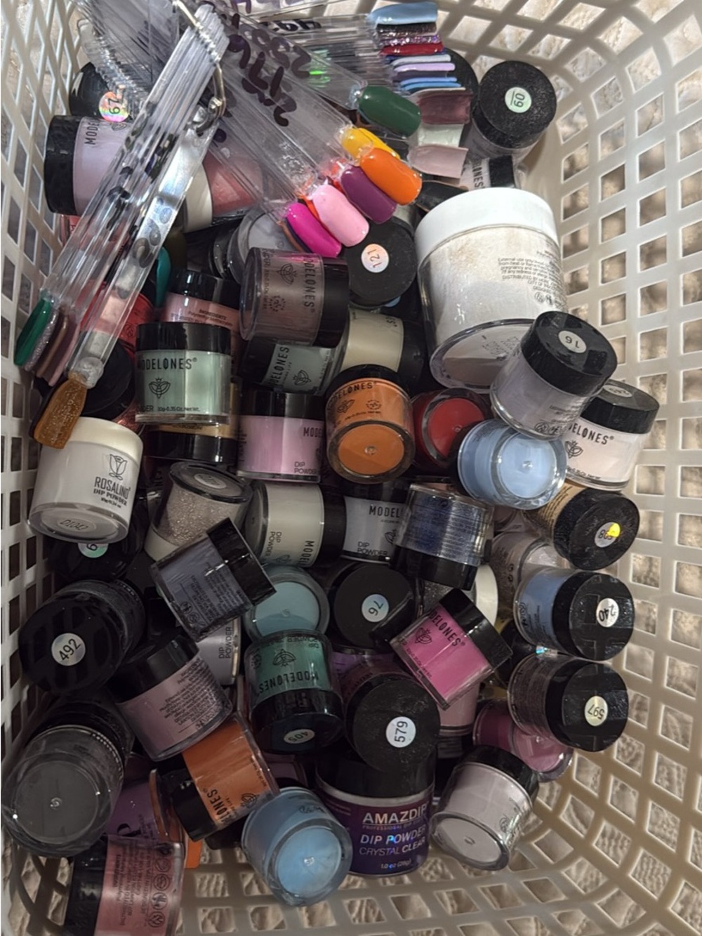 Assorted Nail Powder Storage Basket - Multicolor